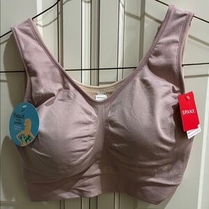 SPANX Women's Soft Pink Ribbed Bralette